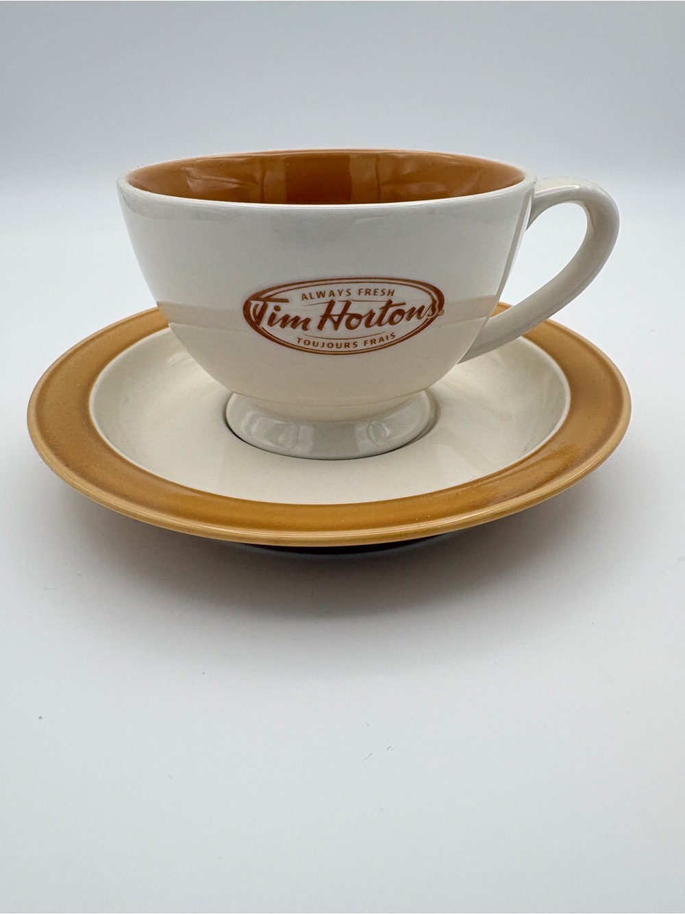 Tim Hortons "Always Fresh" Tea Cup and Saucer